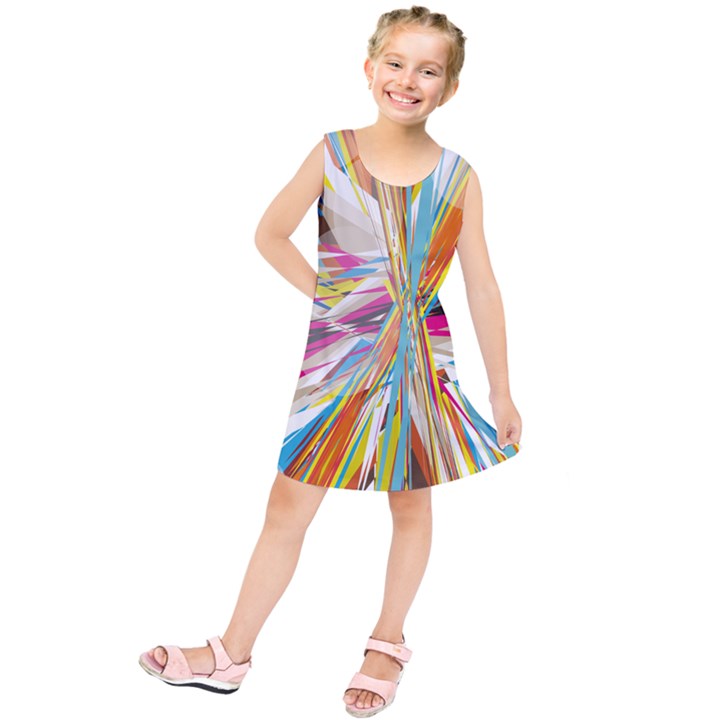 Illustration Material Collection Line Rainbow Polkadot Polka Kids  Tunic Dress