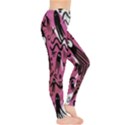 Octopus Colorful Cartoon Octopuses Pattern Black Pink Leggings  View4