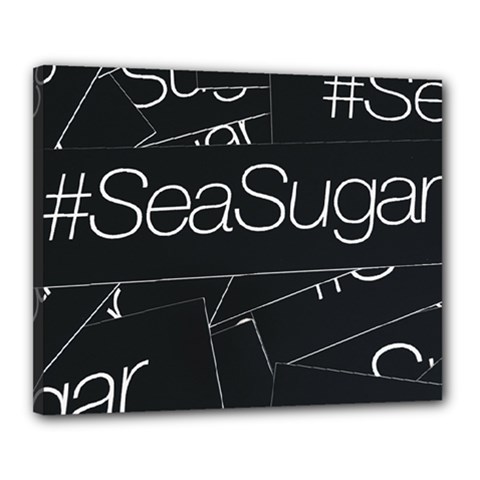 Sea Sugar Line Black Canvas 20  X 16  by Mariart