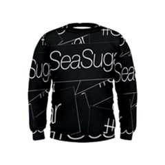 Sea Sugar Line Black Kids  Sweatshirt by Mariart