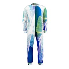 Net Sea Blue Sky Waves Wave Chevron Onepiece Jumpsuit (kids) by Mariart