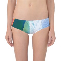 Net Sea Blue Sky Waves Wave Chevron Classic Bikini Bottoms