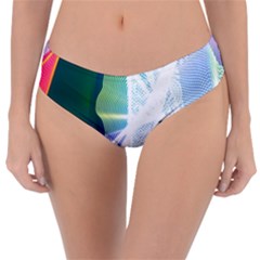 Net Sea Blue Sky Waves Wave Chevron Reversible Classic Bikini Bottoms by Mariart