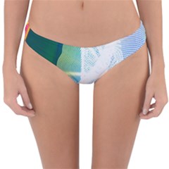 Net Sea Blue Sky Waves Wave Chevron Reversible Hipster Bikini Bottoms by Mariart