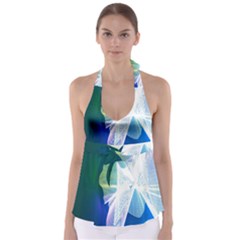 Net Sea Blue Sky Waves Wave Chevron Babydoll Tankini Top by Mariart