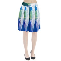 Net Sea Blue Sky Waves Wave Chevron Pleated Skirt