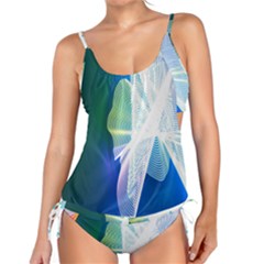 Net Sea Blue Sky Waves Wave Chevron Tankini