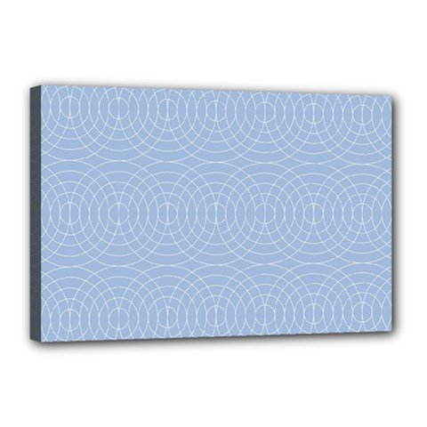 Seamless Lines Concentric Circles Trendy Color Heavenly Light Airy Blue Canvas 18  X 12  by Mariart