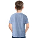 Seamless Lines Concentric Circles Trendy Color Heavenly Light Airy Blue Kids  Cotton Tee View2