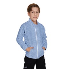 Seamless Lines Concentric Circles Trendy Color Heavenly Light Airy Blue Wind Breaker (kids) by Mariart