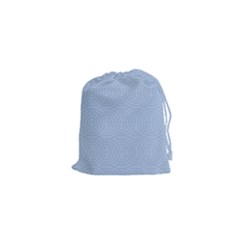 Seamless Lines Concentric Circles Trendy Color Heavenly Light Airy Blue Drawstring Pouches (xs)  by Mariart