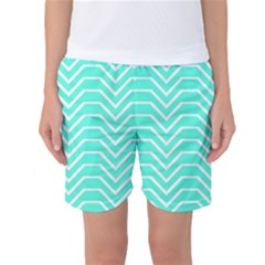 Seamless Pattern Of Curved Lines Create The Effect Of Depth The Optical Illusion Of White Wave Women s Basketball Shorts by Mariart