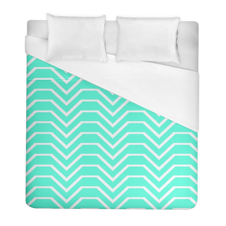 Seamless Pattern Of Curved Lines Create The Effect Of Depth The Optical Illusion Of White Wave Duvet Cover (Full/ Double Size)