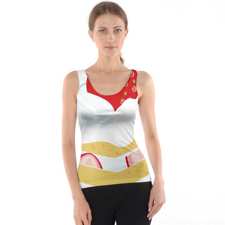 Seeds Strawberry Bread Fruite Red Tank Top