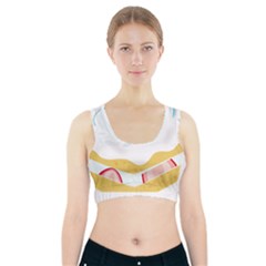 Seeds Strawberry Bread Fruite Red Sports Bra With Pocket