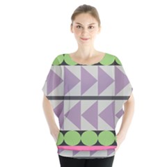 Shapes Patchwork Circle Triangle Blouse