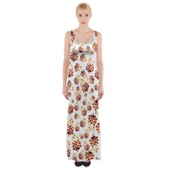 Pine Cones Pattern Maxi Thigh Split Dress by Mariart