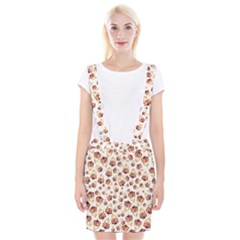 Pine Cones Pattern Braces Suspender Skirt by Mariart