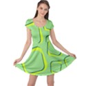 Shapes Green Lime Abstract Wallpaper Cap Sleeve Dresses View1