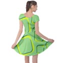 Shapes Green Lime Abstract Wallpaper Cap Sleeve Dresses View2