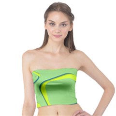 Shapes Green Lime Abstract Wallpaper Tube Top