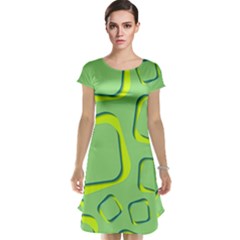 Shapes Green Lime Abstract Wallpaper Cap Sleeve Nightdress by Mariart