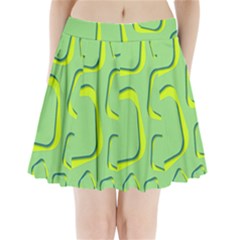 Shapes Green Lime Abstract Wallpaper Pleated Mini Skirt by Mariart