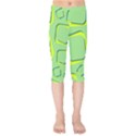 Shapes Green Lime Abstract Wallpaper Kids  Capri Leggings  View1