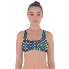 Polkadot Rainbow Colorful Polka Circle Line Light Got No Strings Sports Bra