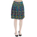 Polkadot Rainbow Colorful Polka Circle Line Light Pleated Skirt View1