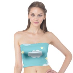 Stellar Cloud Blue Sky Star Tube Top by Mariart