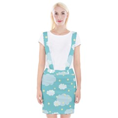 Stellar Cloud Blue Sky Star Braces Suspender Skirt by Mariart