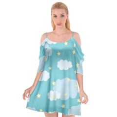 Stellar Cloud Blue Sky Star Cutout Spaghetti Strap Chiffon Dress by Mariart