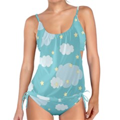 Stellar Cloud Blue Sky Star Tankini by Mariart