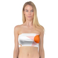 Test Flower Star Circle Orange Bandeau Top by Mariart