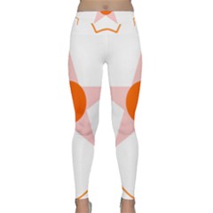 Test Flower Star Circle Orange Classic Yoga Leggings