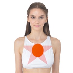 Test Flower Star Circle Orange Tank Bikini Top by Mariart