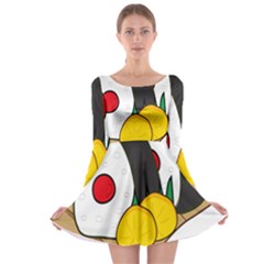 Sushi Food Japans Long Sleeve Skater Dress