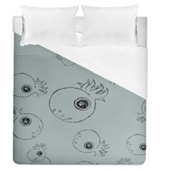 Tiny Octopus Duvet Cover (queen Size) by Mariart