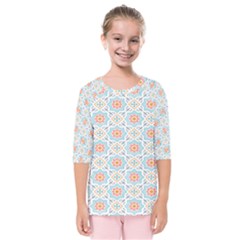 Star Sign Plaid Kids  Quarter Sleeve Raglan Tee