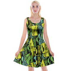 Sign Don t Panic Digital Security Helpline Access Reversible Velvet Sleeveless Dress by Mariart