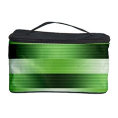 View Original Pinstripes Green Shapes Shades Cosmetic Storage Case by Mariart