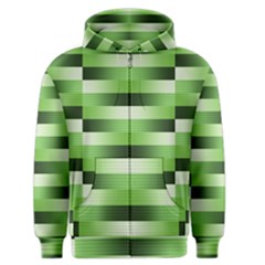 View Original Pinstripes Green Shapes Shades Men s Zipper Hoodie by Mariart