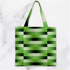 View Original Pinstripes Green Shapes Shades Zipper Grocery Tote Bag by Mariart