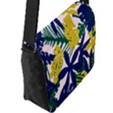 Tropics Leaf Yellow Green Blue Flap Messenger Bag (L)  View2