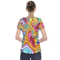 Rainbow Gnarls Short Sleeve Front Detail Top View2