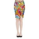 Rainbow Gnarls Midi Wrap Pencil Skirt View1