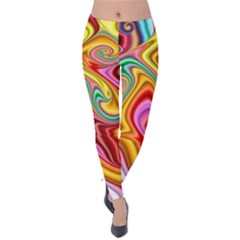 Rainbow Gnarls Velvet Leggings by WolfepawFractals