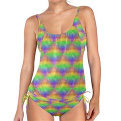 Painted Rainbow Pattern Tankini Set