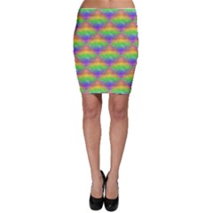 Painted Rainbow Pattern Bodycon Skirt by Brini